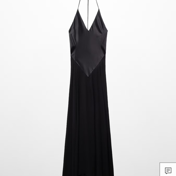 SEMI-TRANSPARENT SILK DRESS COMBINED BODY - Picture 4 of 10